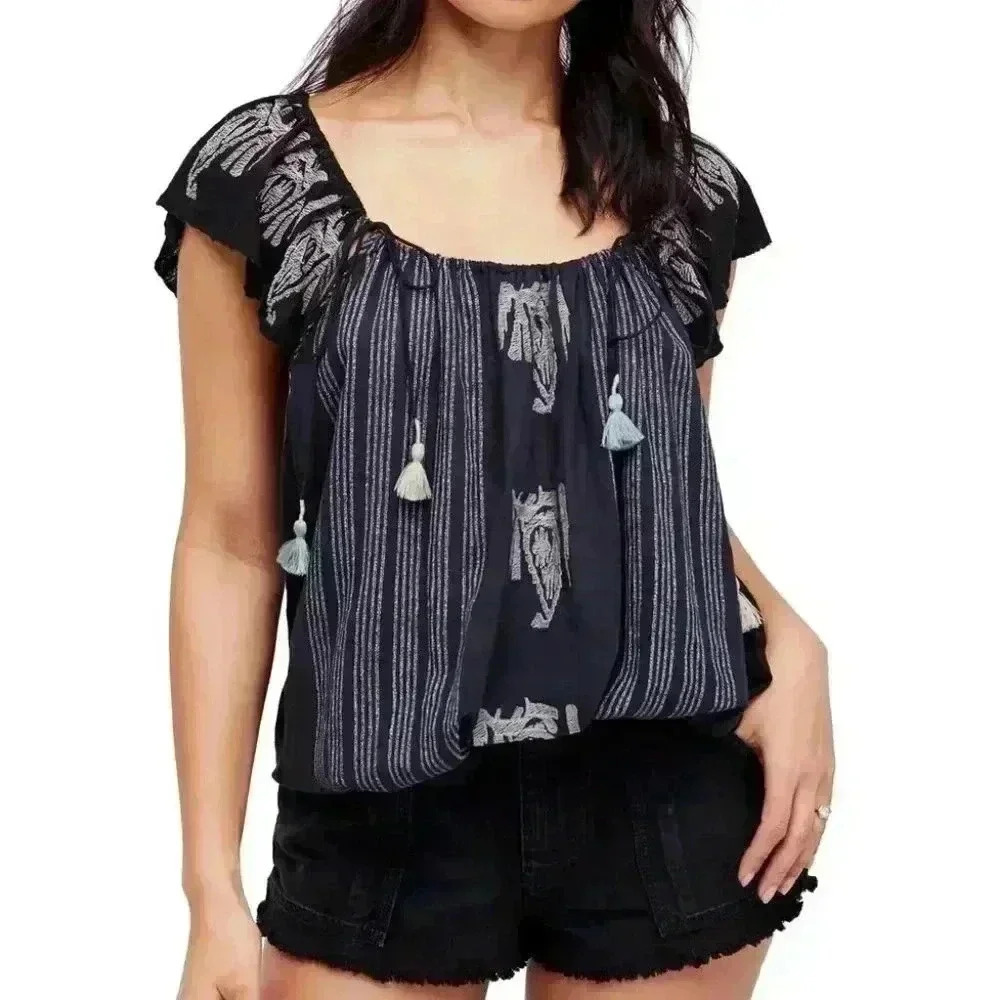 Free People Pukka Tee Size XS Dark Grey